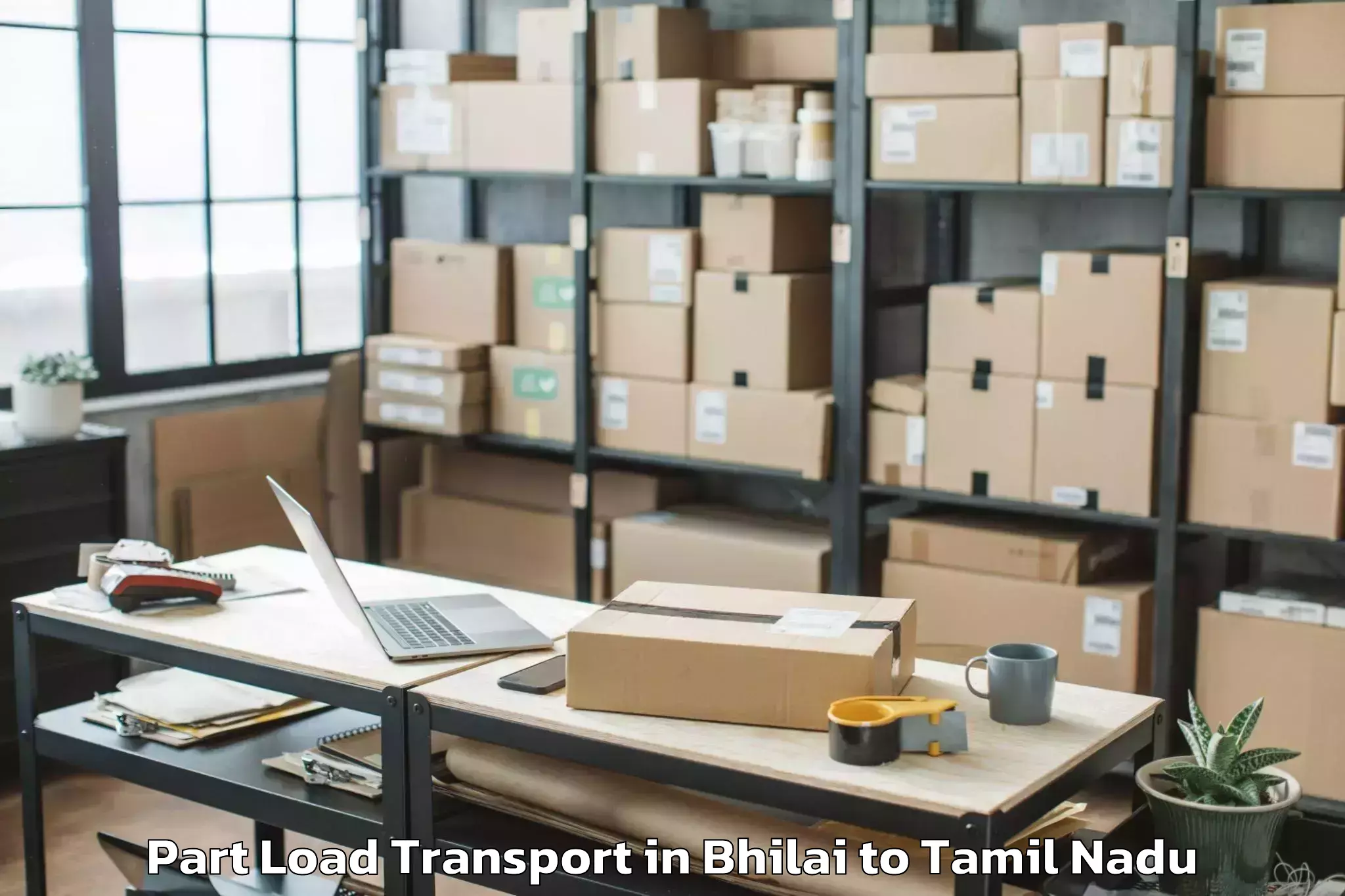 Top Bhilai to Puliyur Part Load Transport Available